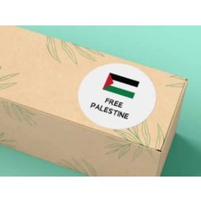 Casalinghi Free Palestine Sticker Ingilizce Özgür Filistin Etiketi Yuvarlak Mat Etiket Gaza 4 cm (120 Adet)