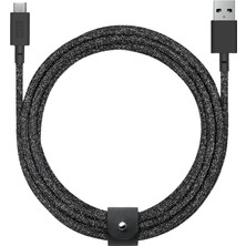 Native Union Belt Serisi Usb-A To Type-C Şarj Kablosu 3m Siyah