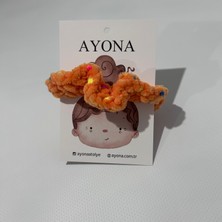 Ayona El Örgüsü 2'li Toka Seti - Pamuklu Ip Turuncu