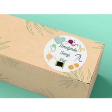 Bisaccia Ilmeğinde Sevgi Var Sticker Mat Etiket Örgü Amigurimi Handmade El Yapımı Serisi 4 cm (40 Adet)