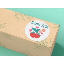 Bisaccia Senin Için Yazılı Etiket Yuvarlak Mat Stıcker 4 cm (40 Adet)