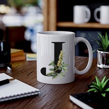 Botanik J Harfli Baskılı Kupa Bardak