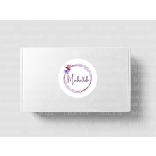 Casalinghi Mashallah Etiketi Yuvarlak Mat Sticker Mor Çiçekli Bebek Partisi Kutlama Mevlit 4 cm (90 Adet)