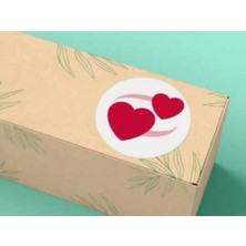 Casalinghi Love Etiketi Yuvarlak Mat Çıkartma Valentine's Day Round Sticker 4 cm (40 Adet)