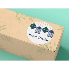 Bisaccia Hayırlı Iftarlar Etiketi Yuvarlak Mat Stıcker Ramazan Kurban Bayram Iftar Serisi 4 cm (40 Adet)