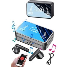 Aydogan's Yeni Nesil Kablosuz Kulaklık Aynalı Powerbank Özellikli Bluetooth Bağlantılı Dijital Gösterge