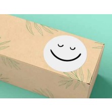 Casalinghi Sevimli Gülücükler Yuvarlak Mat Çıkartma Round Smile Sticker 4 cm (40 Adet)