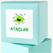 Casalinghi Ataç Temalı Okula Dönüş Etiketi Kare Mat Sticker 4.5 cm (40 Adet)