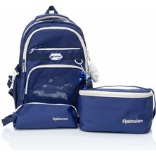 Benitto Kids Relaxion 3'lü Set Aksesuarlı Çocuk Ilkokul Çantası Kalemlikli Beslenme Çantalı Sırt Çantası 1920