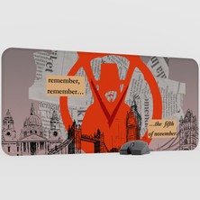 mousepad bastir V For Vendetta 2 Kaymaz Kauçuk Mousepad V3 - 90X40 Xxl Gaming Mouse Pad Fare Altlığı