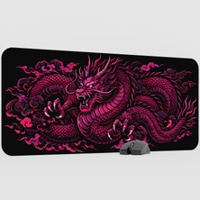 mousepad bastir Ejderha Pembe Ejder Dragon Kaymaz Kauçuk Mousepad V4 - 90X40 Xxl Gaming Mouse Pad Fare Altlığı