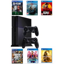 SONY Playstation 4 Fat 500 GB Yenilenmiş Cihaz + 2. Ps4 Kol + 11 Dijital Oyun (Kırık Cihaz)