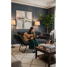 AVYNA Luxury Katlanır Yataklı Ikili Kanepe – Ergonomik Mekanizmalı Premium Çekyat - Ithal Kumaş - Füme