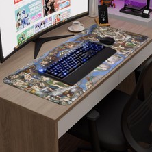 mousepad bastir Sanat Tablo 1 Kaymaz Kauçuk Mousepad V1 - 90X40 Xxl Gaming Mouse Pad Fare Altlığı