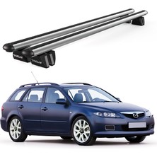 Today Auto Pençe Mazda Atenza Sw (2002-2008) Uyumlu Gri Ara Atkı Port Bagaj Tavan Barı