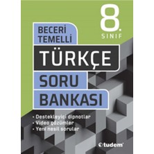 Karma Kitaplar Tudem 8. Sınıf Türkçe Soru Bankası Beceri Temelli Eğitim