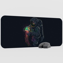 mousepad bastir Astronot Kaymaz Kauçuk Mousepad V3 - 70X30 Xl Gaming Mouse Pad Fare Altlığı