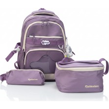 Benitto Kids Relaxion 3'lü Set Aksesuarlı Çocuk Ilkokul Çantası Kalemlikli Beslenme Çantalı Sırt Çantası 1920