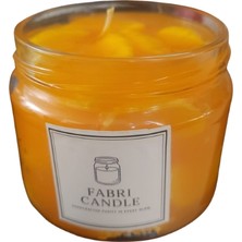 Fabri Candle 2’li 300 ml Kokulu Kavanoz Mum Seti – Çilek & Mandalina – Jel Detaylı Dekoratif Cam Mum