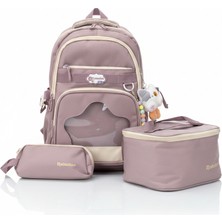 Benitto Kids Relaxion 3'lü Set Aksesuarlı Çocuk Ilkokul Çantası Kalemlikli Beslenme Çantalı Sırt Çantası 1920