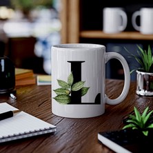 Botanik L Harfli Baskılı Kupa Bardak