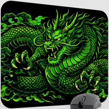 mousepad bastir Ejderha Yeşil Ejder Dragon Kaymaz Kauçuk Mousepad V3 - 48X40 Xl Gaming Mouse Pad Fare Altlığı