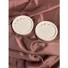 Yuvarlak Incili Ham Taş Yüzük Yükseltici Ikili Set