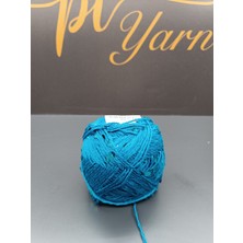 Pi Yarn Hicaz Iri Pullu Mavi El Örgü Ipi 50GR