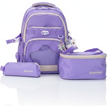 Benitto Kids Relaxion 3'lü Set Aksesuarlı Çocuk Ilkokul Çantası Kalemlikli Beslenme Çantalı Sırt Çantası 1920