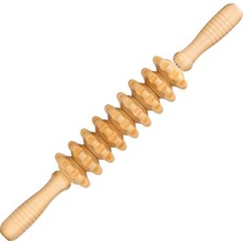 Mucit Home Medikal Ahşap Masaj Merdanesi Bel Boyun Sırt Bacak Masaj Aleti Selült Giderici 1.kalite