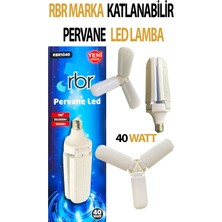 Rbr Pervane Katlanabilir Ledli Beyaz Işık Aydınlatma 40 Watt Lamba 3400 Lümen