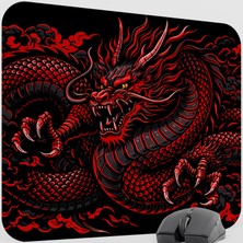 mousepad bastir Ejderha Kırmızı Ejder Dragon Kaymaz Kauçuk Mousepad V1 - 48X40 Xl Gaming Mouse Pad Fare Altlığı