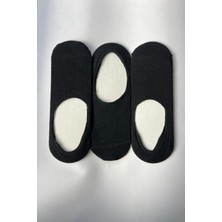 Admera Premium Admera 3’lü Erkek Siyah Pamuklu Babet Çorap 40-45 Beden, Ayaktan Kaymayan Görünmez