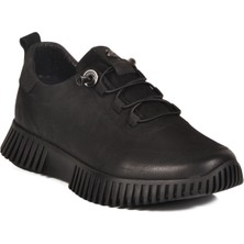 Venüs 25405003K Hakiki Deri Siyah Nubuk Kadın Günlük Ayakkabı