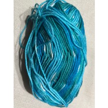 İhraç Fazlası Ihraç Fazlası Mavi Tonları Ebruli Örgü Ipi 820 gr