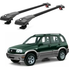Cross Oto Aksesuarları Suzuki Grand Vitara 5 Kapı 1999–2005 için Ara Atkı Tavan Barı , Araca Özel , Kilitlenebilir Araç Üstü Ekipman Taşıma Barı (2 Adet)
