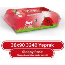 Sleepy Islak Havlu Mendil Gül Kokulu 36X90 Lı 3240 Yaprak