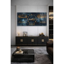 Olinpa Kırılmaz Cam Duvar Saati , Hem Tablo Hem Saat  Islam Tasarımlı Ev Ofis Hediyesi