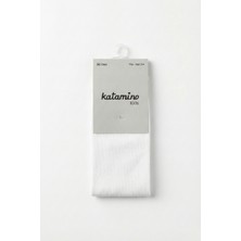 Katamino 50DEN Micro Külotlu Çorap Beyaz