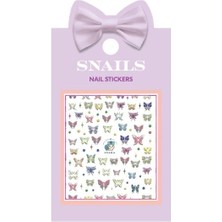 Snails Tırnak Sticker Seti- Butterfly Garden