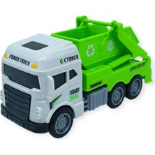Najmaddin Temizlik Araçları Serisi - Sürtmeli Çöp Kamyonu 12 cm  - 3626