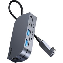Lowell Home Ieg Baseus Bending Angle No.7 Çok Fonksiyonlu 6 Port Type-C Hub (CAHUB-CWJ0G)-(5775) RSIEG14544-LWL
