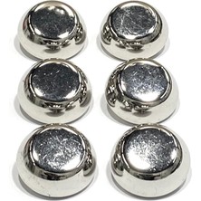 Italyan Hırka Yelek Düğmesi / Gümüş / Parlak Bombeli / 1,8 cm / 6’lı Set