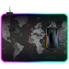 Lowell Home Ieg Ally Dünya Desenli Rgb LED Işıklı Oyuncu Mouse Pad 300*250*4MM-(5775) RSIEG14544-LWLHM