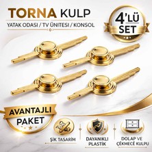 İmt Aksesuar Lüks Torna Modern Mobilya Kulpu 4 Adet Dolap Çekmece Konsol Tv Ünitesi ve Yatak Odası Kulpu