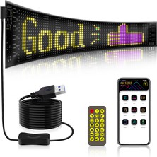 LED Ekran Panel Matrix – 12 × 60 cm | 16 × 96 Piksel | Mobil Uygulama Kontrollü