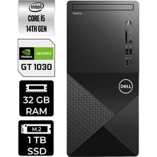 Dell Vostro 3030MT Intel Core I5 14600 32GB 1tb SSD GT1030/4GB W11H Masaüstü Bilgisayar & Per4 USB Bellek N6014VDT3030MTP446