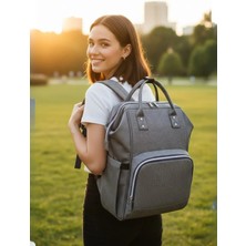 BenimBebek Anne Bebek Bakım Fonksiyonel Sırt Çantası Gri