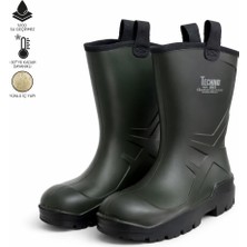 Savage Pu Kısa Çizme - Içi Yünlü -  Kaymaz Taban - Alaska - Haki