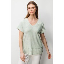 Eskişehir Mağazacılık 71343 Onteks Bluz V Yaka Kısa Kol